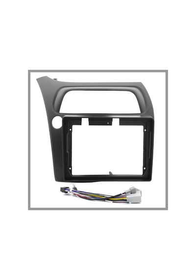Govimaks Honda Cıvıc Type-r 2006-2012 Uyumlu 9" Siyah Androıd Multimedya Çerçevesi - Soket