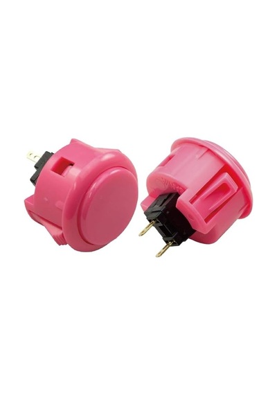 Pembe Arcade Oyuncu Butonu / Basmalı Makine Düğmesi