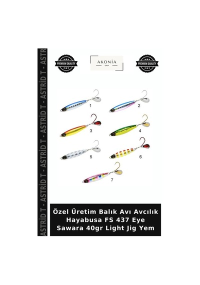 Özel Üretim Balık Avı Avcılık Hayabusa Fs 437 Eye Sawara 40gr Light Jig Yem