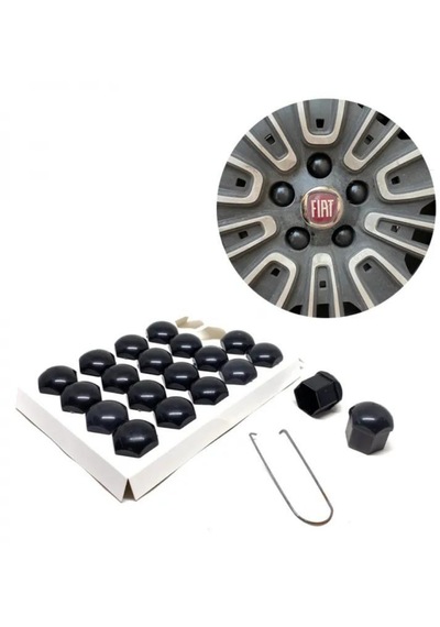 Düz Bijon Kapağı Sökme Aparatlı 20 Li Set Siyah 17 Mm