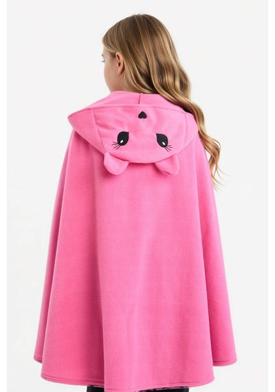 Defacto Kız Çocuk Kapüşonlu Polar Pelerin Kostüm G7013a825wnpn2 Pembe-pn2