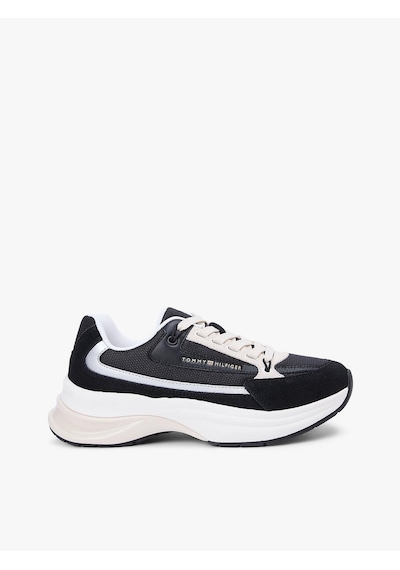 Tommy Hilfiger Fw0fw09187 Th Sporty Chic Runner Kadın Günlük Ayakkabı Siyah