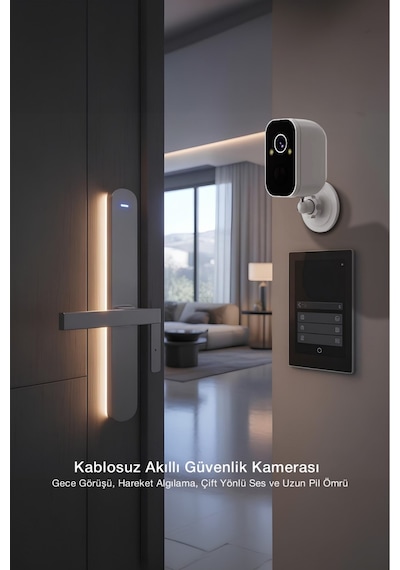 Kablosuz Güvenlik Kamerası 1080p Full Hd Wifi, Gece Görüş, İki Yönlü Ses, Ip65