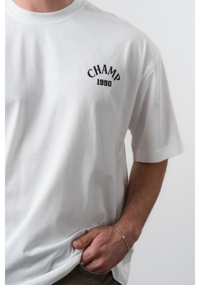 Respire Erkek Zidane Baskılı Oversize T-shirt Ekru
