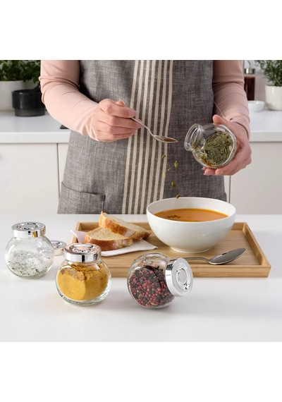 Ikea Rajtan Baharatlık Seti 4 Parça 150 Ml 8 Cm Gümüş Şeffaf Gümüş - Şeffaf