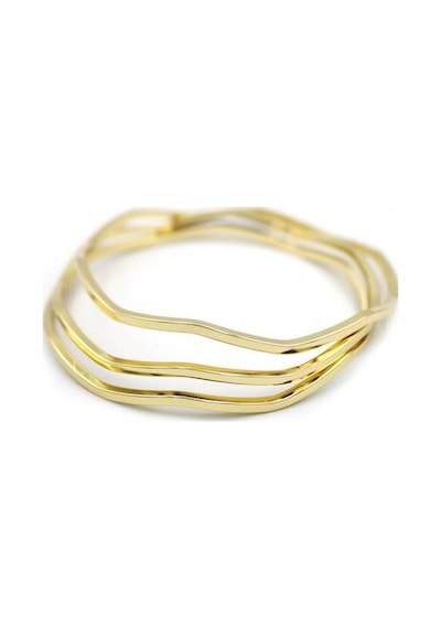 Zigzag Ajda Bilezik-60mm - Altın Çok Renkli