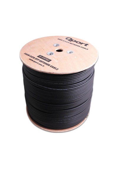 Qport Q-cato2 500mt Outdoor Cat6 23awg 0.58mm Dış Mekan Kablo Kdo