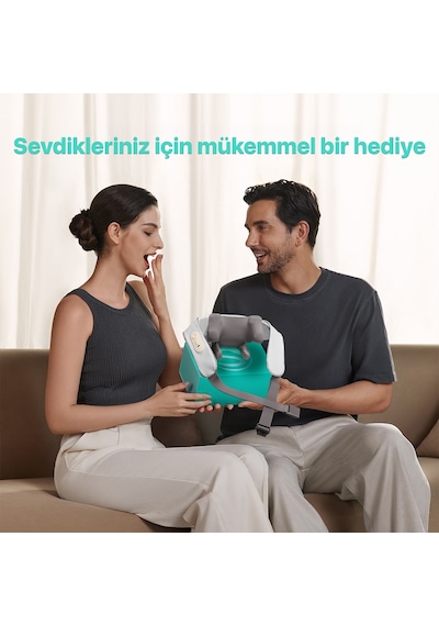 Skg H5 Mini Taşınabilir Omuz Ve Boyun Masaj Aleti, 6d Shiatsu Masaj Terapisi, Termoterapi Gri