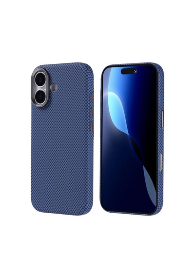 Apple iPhone Uyumlu 17 Kılıf Ultra İnce Karbon Tasarımlı Ve Magsafeli Cabix Premium Kapak Lacivert