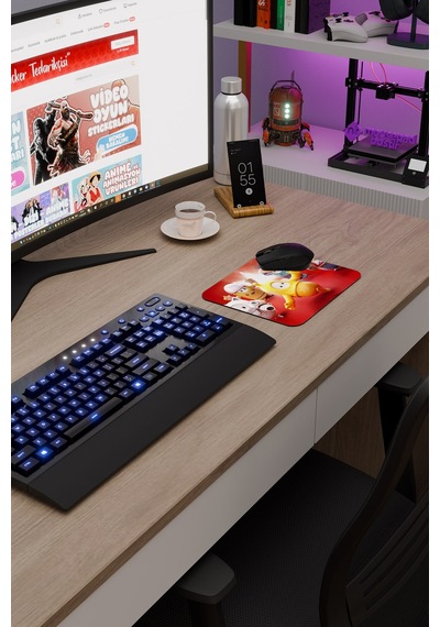 Fall Guys Kaymaz Dikişli Kauçuk Oyuncu Mousepad V5 - 22x18 Gaming Mouse Pad Fare Altlığı
