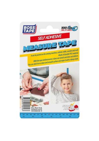 Boss Tape Kendinden Yapışkanlı İp Takviyeli Terzi Metresi - 100cm Mezura