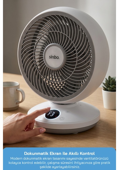 Sinbo Sf-7702 Masaüstü Vantilatör Fan Beyaz