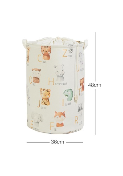 Ocean Home Textile Çocuk Odası Ağzı Büzgülü Sevimli Hayvanlar Oyuncak Sepeti 36 X 48 Cm Sku: Smg8690010035127