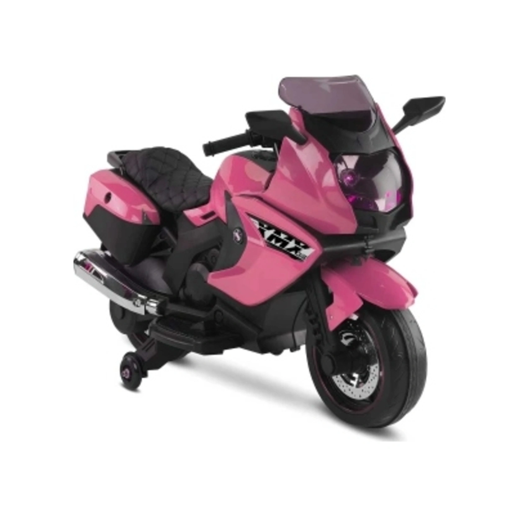 Xmx 12 Volt Ledli Akülü Motor Motorsiklet Akülü Çocuk Araçları 438a Pembe