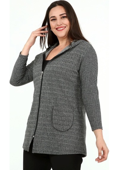 Büyük Beden Sweatshirt 40A-1932 554684548 Çok Renkli