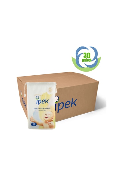 Ipek Maxi Bebek Temizleme Pamuğu 60'lı 30 Paket