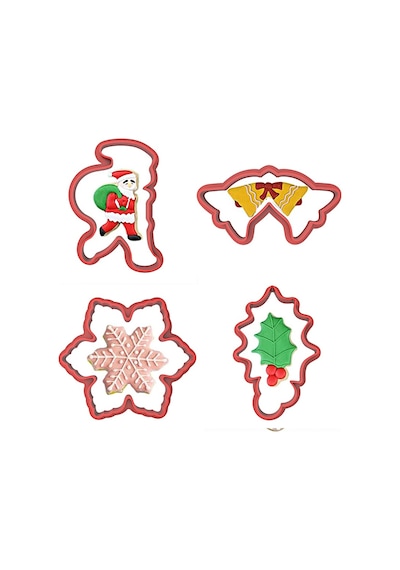 Yılbaşı Noel Kurabiye Kalıbı 4'lü Set-3