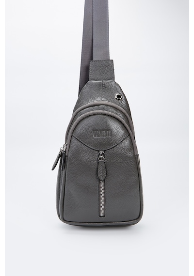 Valmenti Unisex Gri Hakiki Deri Günlük Çanta 898 1464-val Canta Gri