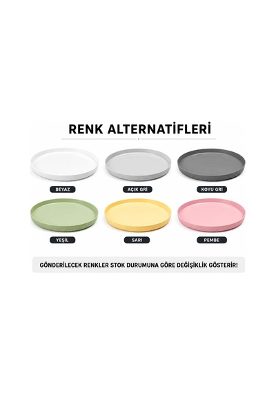 6 Lı Plastik Tabak Seti, 23,5 Cm Kırılmaz Ve Tekrar Kullanılabilir Servis Tabağı, Piknik Kamp Mangal Barbekü Parti Ve Günlük Kullanım İçin Hafif Tabak Çok Renkli