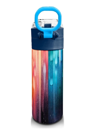 Coral High Kids Lacivert Renkli Çizgili Desenli Pipetli Ve Direkt İçim Çelik Termos 500 Ml 31890 Açık Mavi - Sarı Coral High Kids Lacivert Renkli Çizgili Desenli Pipetli Ve Direkt İçim Çelik Termos 500 Ml 31890 Açık Mavi - Sarı