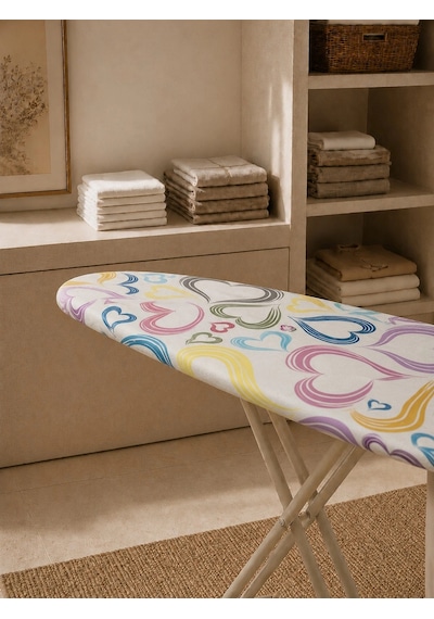 Pionny Keçeli Ütü Masası Kılıfı - 55x140 Cm - Amour Çok Renkli