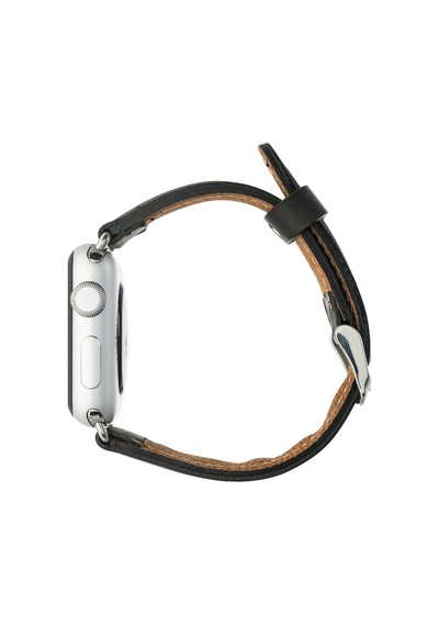 Bloominband Charcoal Noir Deri  Apple Watch Uyumlu Kordonu-44/45/46/49mm
