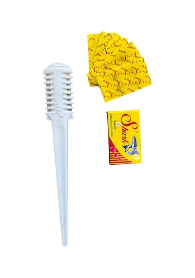 Croc Su02 Beyaz Saç Kesim Usturası -jiletli Tarak +5 Adet Jilet