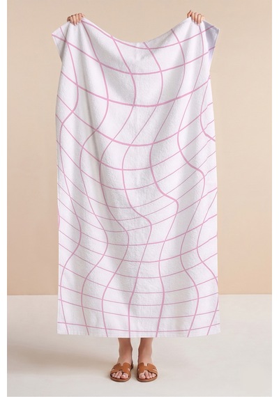Geometrik Çizgili Plaj Havlusu - Minimalist Pembe Beyaz Havuz Deniz Banyo Hızlı Kuruyan Sahil Örtüsü Sedef Menekşe Geometrik Çizgili Plaj Havlusu - Minimalist Pembe Beyaz Havuz Deniz Banyo Hızlı Kuruyan Sahil Örtüsü Sedef Menekşe
