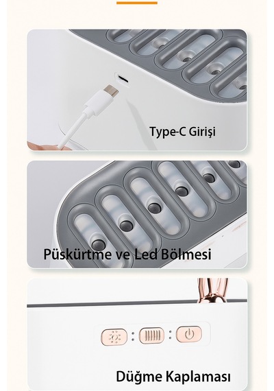 Ritimli Işık Ve Buhar Özellikli Aroma Terapi Cihazı - Sessiz Çalışma, 700ml Su Kapasitesi Beyaz