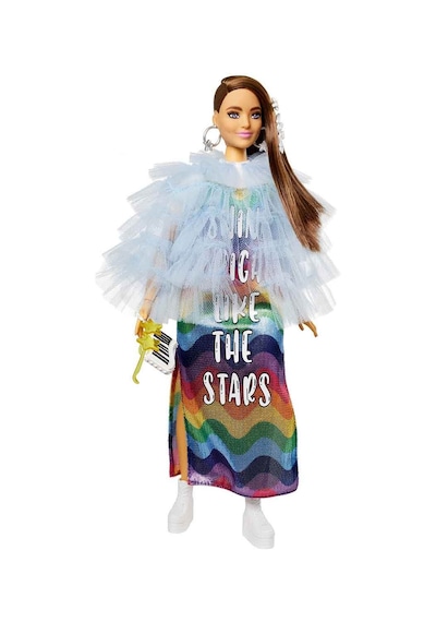 Barbie Extra Renkli Elbiseli Bebek Gyj78