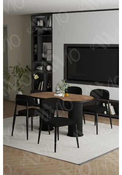 Avvio Norm Bohem Ayak Siyah Polo Sandalye 80x140 Mutfak Masa Sandalye Takımı Akçaağaç Avvio Norm Bohem Ayak Siyah Polo Sandalye 80x140 Mutfak Masa Sandalye Takımı Akçaağaç
