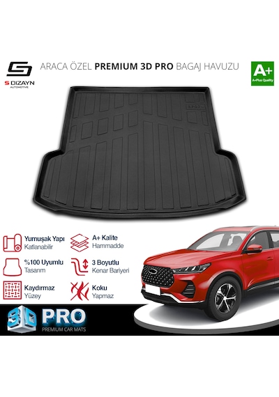 S-dizayn Chery Tiggo 7 Pro 3d Pro Bagaj Havuzu 2022 Üzeri A+ Kalite