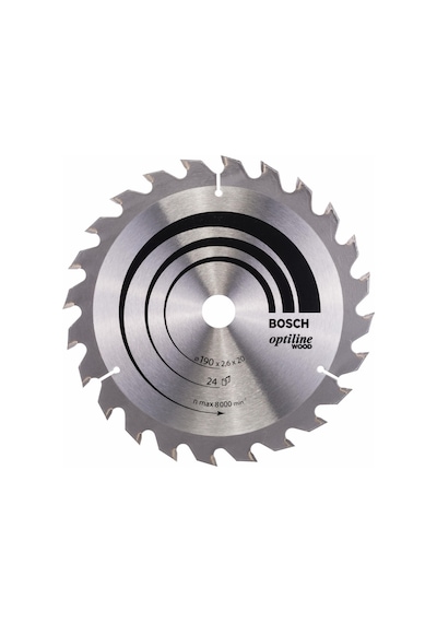 Bosch Optiline Wood 190x20/16 mm 24 Diş Daire Testere Bıçağı - 2608640612