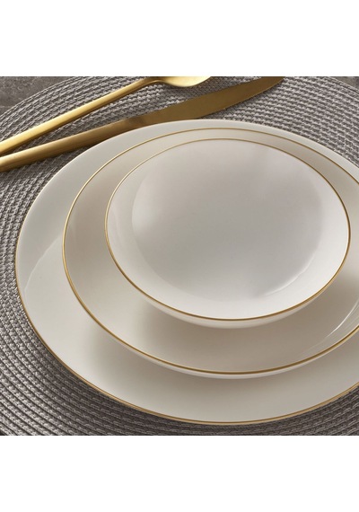 Güral Camelia 6 Kişilik 24 Parça Yemek Takımı Mat Gold 4858621