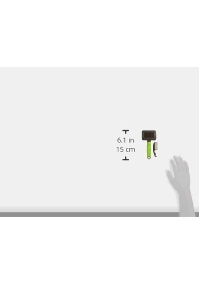 Ferplast Gro 5800 İnce Metal Dişli Kedi Tarağı, S, Green