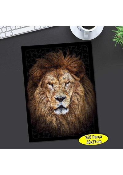 Huysuz Aslan Hayvan 240 Parça Puzzle Yapboz Tablo-65506897