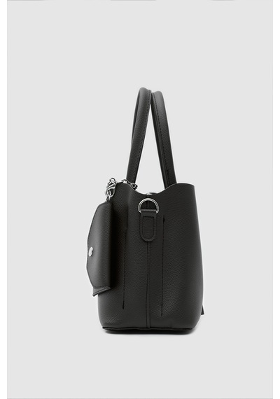 Shule Bags Guide Kartlık Charmlı El Ve Omuz Çantası Siyah