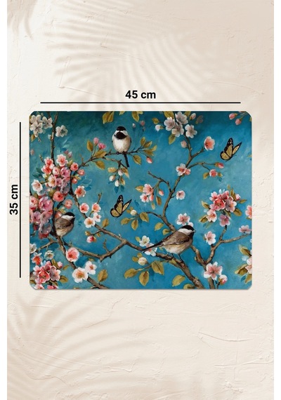 Valerine Life Kahve Makinesi Matı Sıvı Geçirmez Kaymaz Çaycı Espresso Makinesi Pad 35x45cm 27250202 Mavi