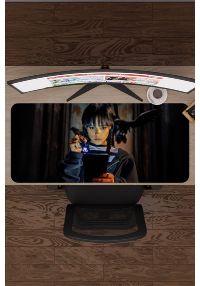 Wednesday V3 90x40 Xxl Gaming Kauçuk Kaymaz Taban Mouse Pad Fare Altlığı