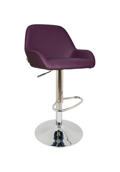 Bürocci Texas Bar Taburesi - Mor Deri - 9506S0124 Çok Renkli