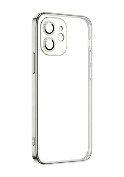 Apple Uyumlu iPhone 12 Kılıf Zore Krep Kapak Gümüş