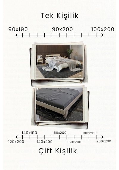 Renazzo Lotus New Masif Ahşap Karyola Vernik 180x200 Vernik - 180 X 200