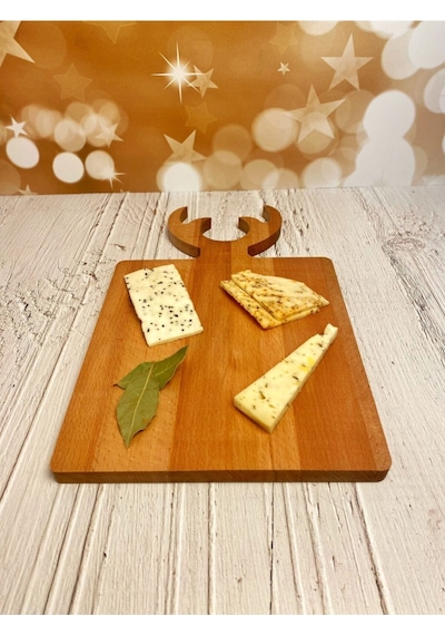 Geyik Model Kesme Tahtası / Sunum Tabağı Ahşap