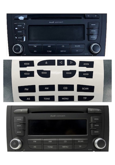 A3 S3 8p Uyumlu Radio Teyp Sticker Etiket Tamir Kiti 1 Adet