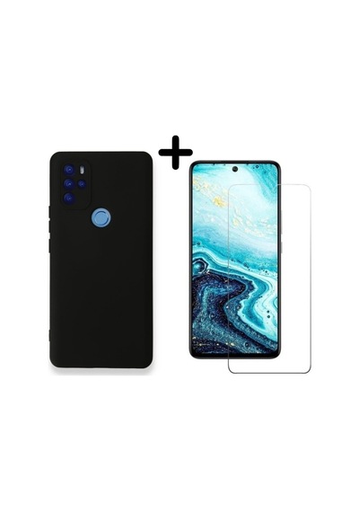 Omix X300 Lansman Içi Kadife Telefon Kılıfı Ve Temperli Cam Ekran Koruyucu Siyah