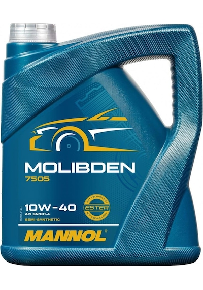 Mannol Mn7505-4 Molibden 10w-40 Semi Synthetic Apı Sn/ch-4 Sae Motor Yağı 4 L