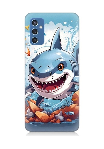 Samsung Galaxy M52 Uyumlu Köpekbalığı Desenli Silikon Kılıf