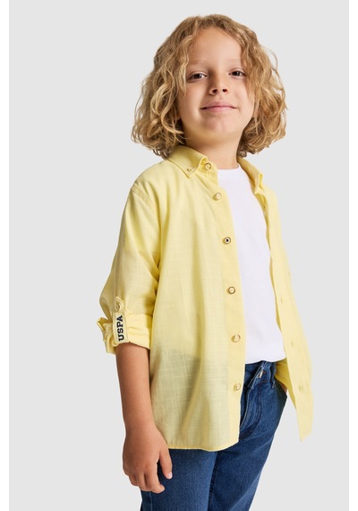 U.S. Polo Assn. Erkek Çocuk Açık Sarı Gömlek Basic 50320263-vr004 Acık Sarı