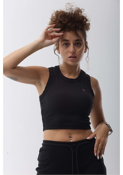 Playsportswear Kaşkorse Siyah Fitilli Bra Siyah