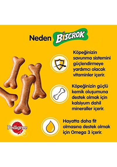 Pedigree Köpekler İçin Biscrok Ödül Bisküvisi, 200 Gr 2li Paket